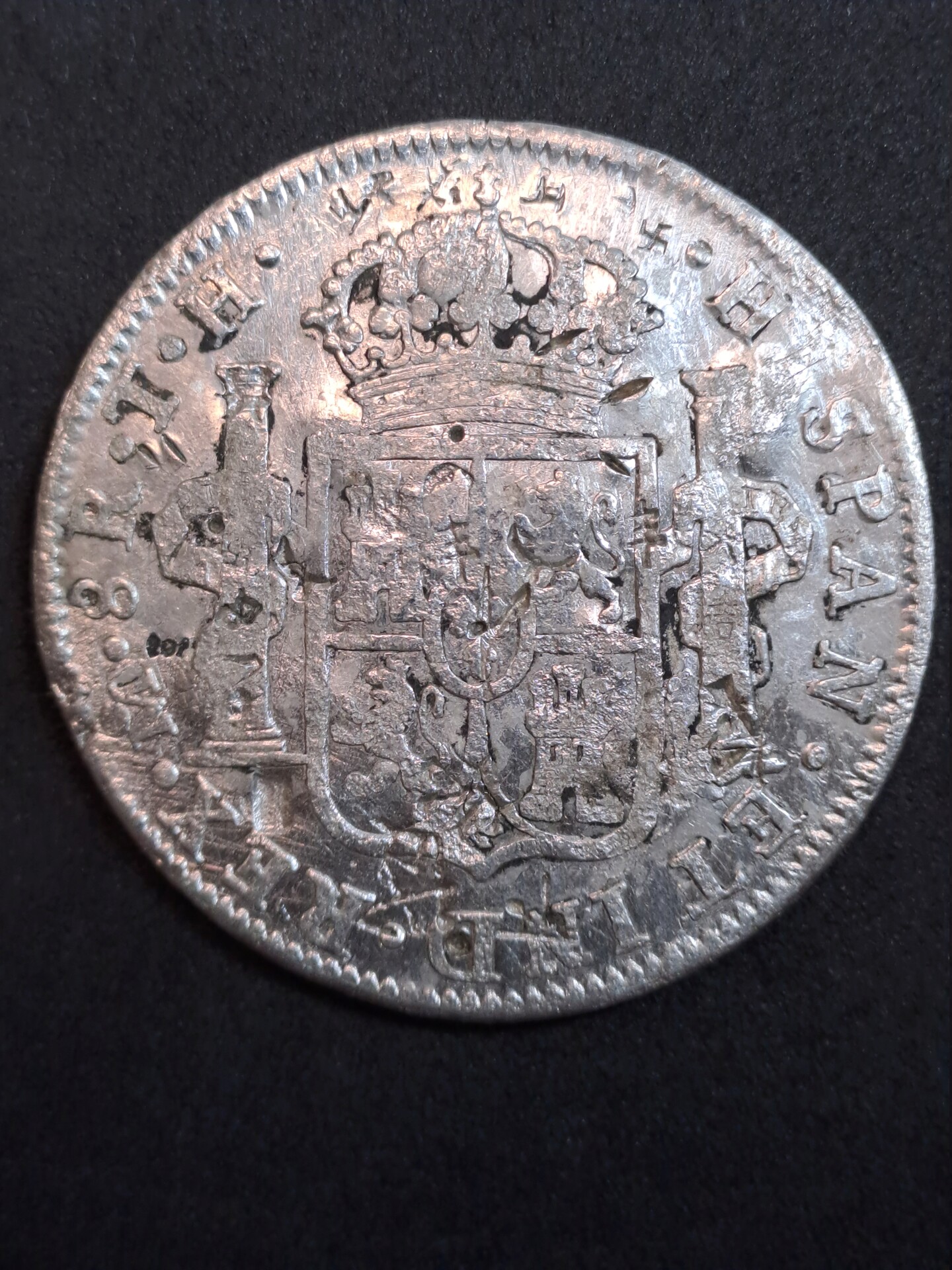 8 Reales De Carlos IV De 1804 Con Contramarcas O Resellos Chinos