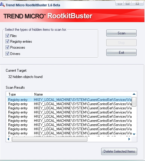 RootKit Buster :o) Trendm10