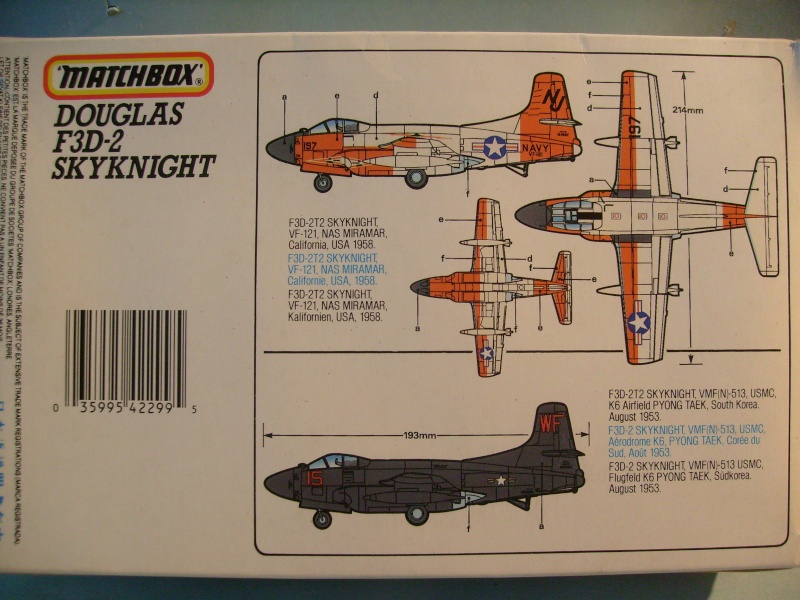 [MATCHBOX] DOUGLAS F3D-2 SKYNIGHT 1/72ème Réf PK134 S7301013