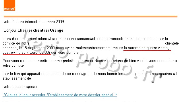 Phishing Orange en cours Spam0011