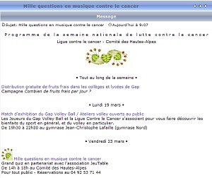 23/03/07 - Mille questions en musique contre le cancer Ligue10