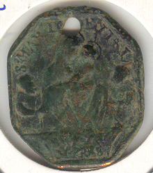 San Cristobal / Virgen - s. XVII Medall13