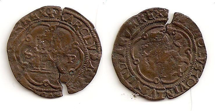 4 maravedies de Carlos I (S. Domingo 1516 - 1555 d.c) Carlos10