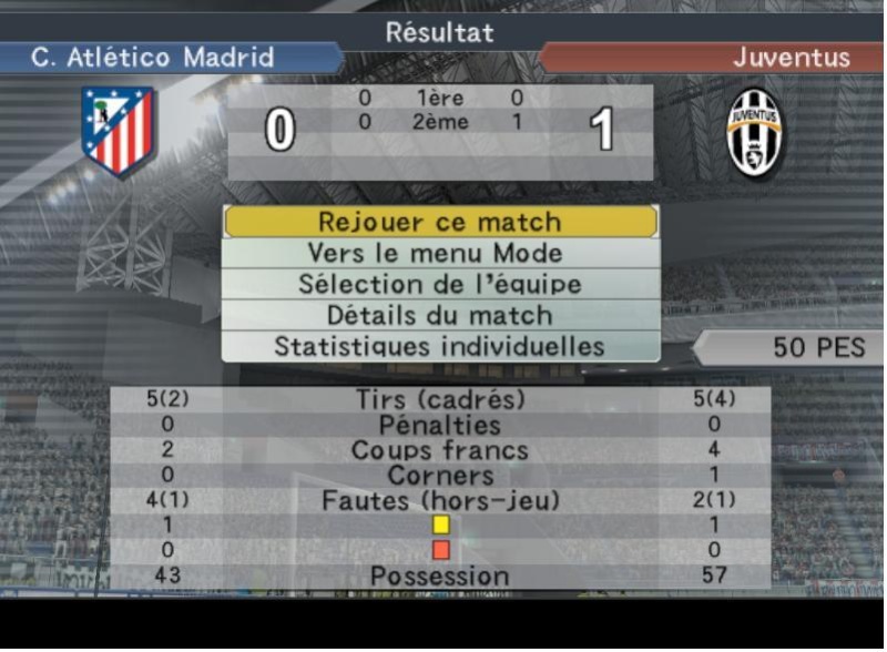 JUVENTUS VS ATLETICO MADRID Score10