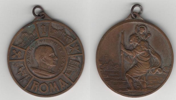 Medalla del Papa Pablo VI / San Cristobal  Medall10