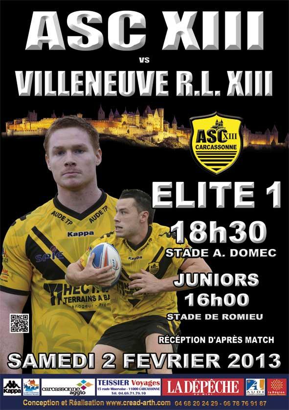 Affiche et Invit. ASC vs VILLENEUVE Affich19