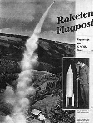 Recherche photo Raketpost de Friedrich Schmiedl Rakete10