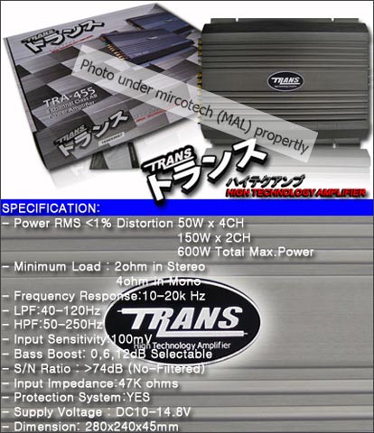 TRANS  600W RMS 4CH high technology JAPAN Amplifier Tra45514