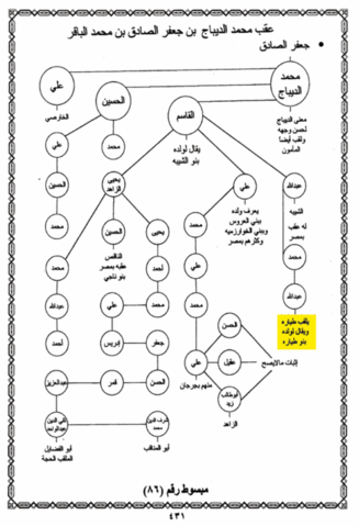 السادة الأشراف شجرة ابناء علي بن ابي طالب