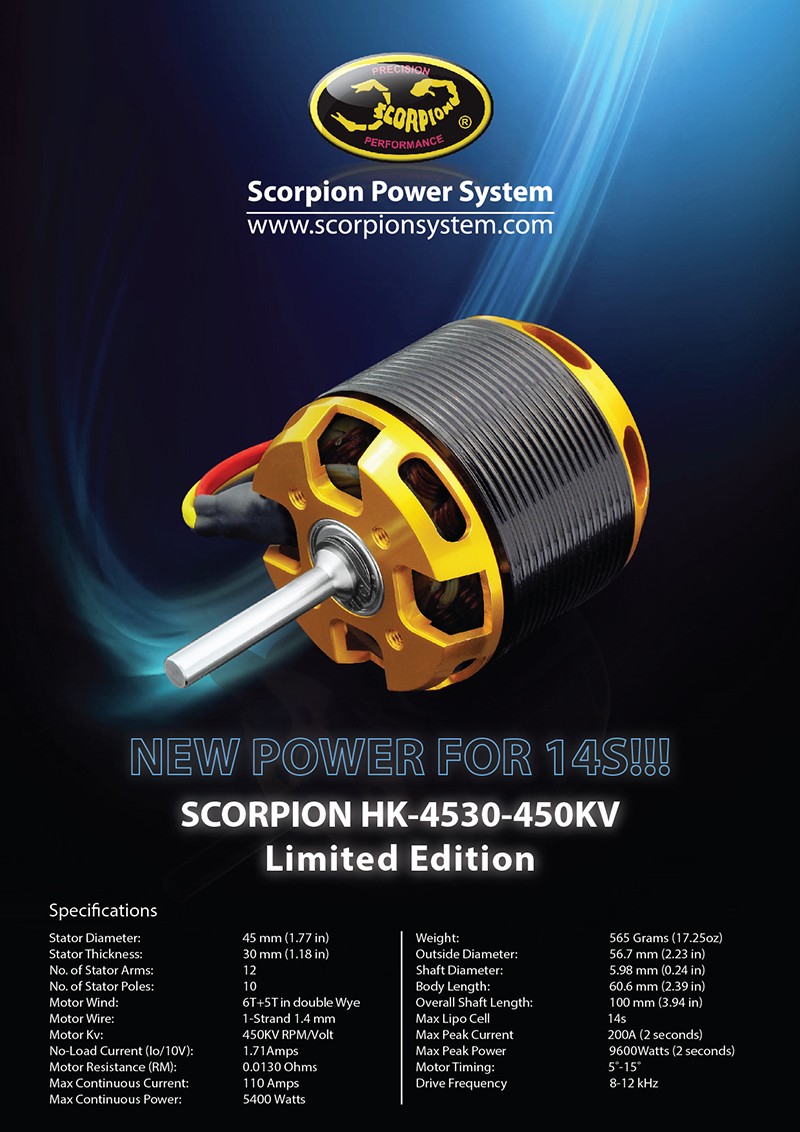 scorpion 4530 450kv  Hk453010