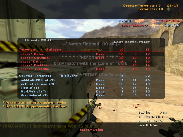 cLose^ vs sTr (22.10.2010) [MYS Teams League] -D- De_dus18