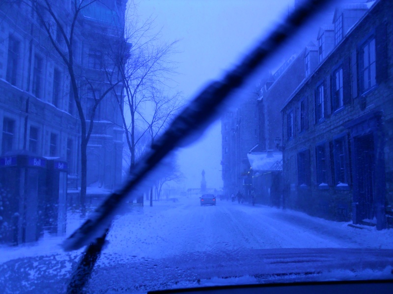 La tempête de neige, vue de ma voiture en allant faire le plein de ma bouteille d'oxygène 11810