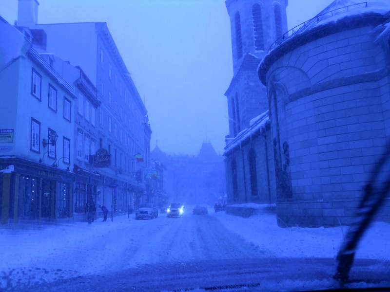 La tempête de neige, vue de ma voiture en allant faire le plein de ma bouteille d'oxygène 11910