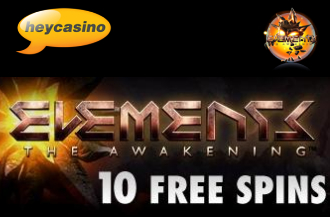 Heycasino 10 Free Spins on Elements + 100% up to 200 Eur + 20 Free Spins Elemen10