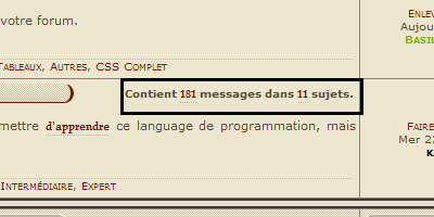 [Template] Combiner Messages et Sujets sur l'index Screen11