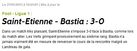 St Etienne 3-0 Bastia S108