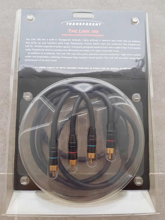 Used Transparent Audio The Link 100 RCA Interconnect Cable (1 Meter) SOLD 20180724
