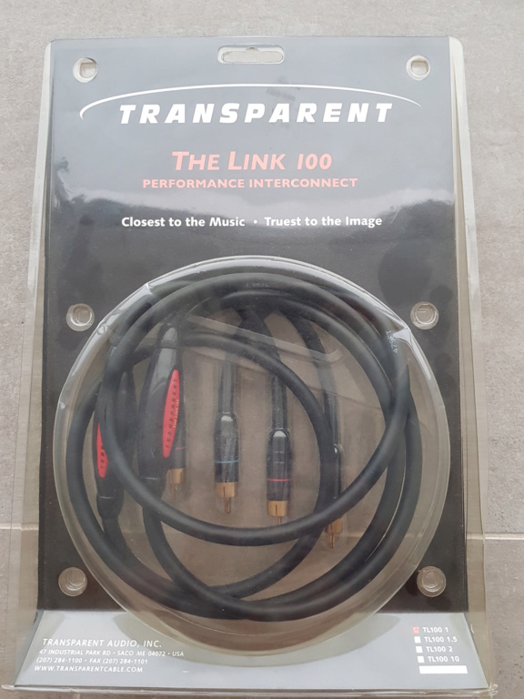 Used Transparent Audio The Link 100 RCA Interconnect Cable (1 Meter) SOLD 20180726