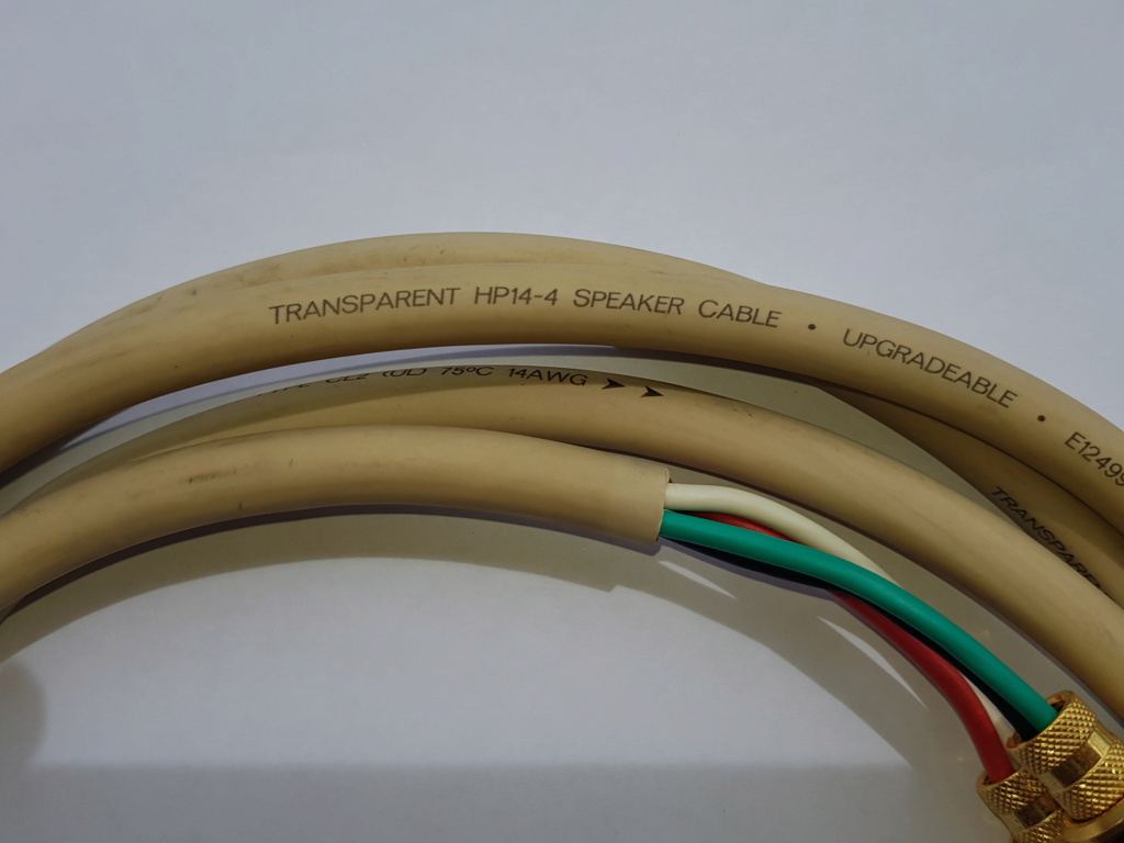 Used Transparent Audio HP14-4 Biwire Speaker Cable (2 Meter) SOLD 20181113