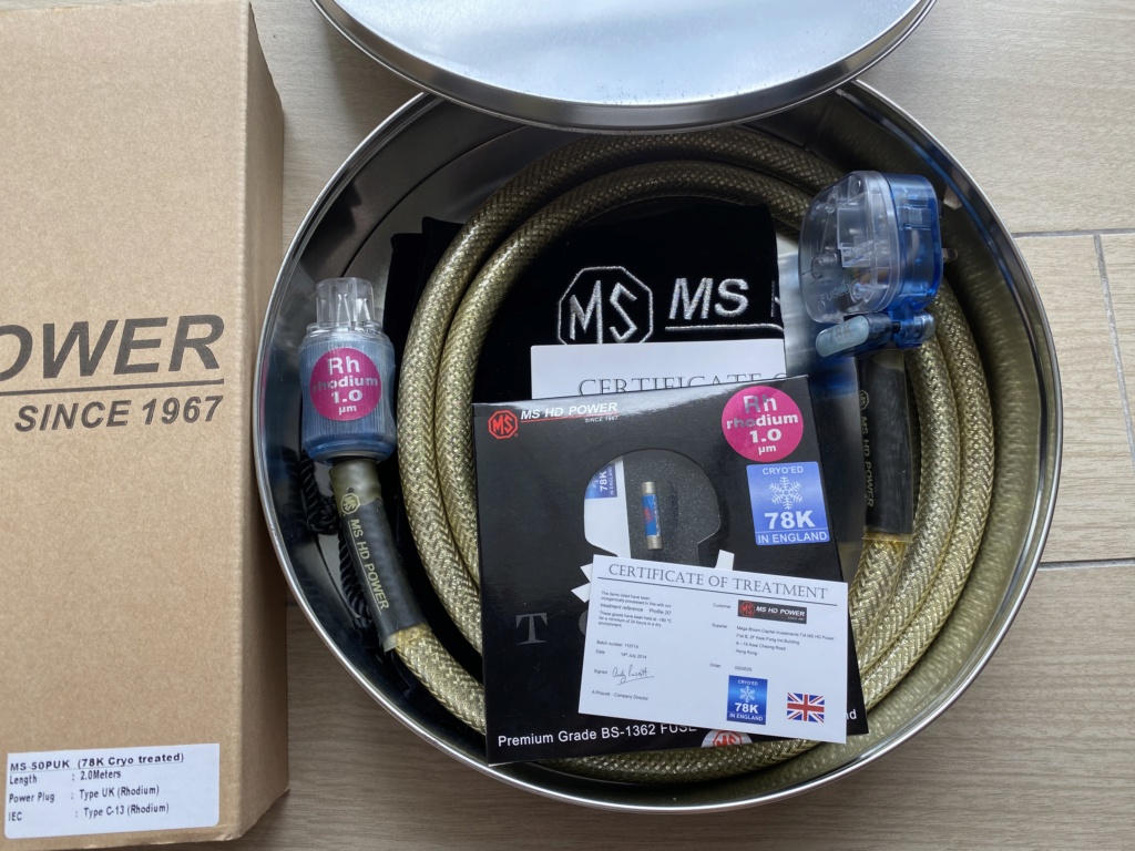 MS HD Power MS-50PUK (78K Cryoed in UK) High-Current Silver Plated Fully Shielded Power Cord (2m)SOLD Img_4420