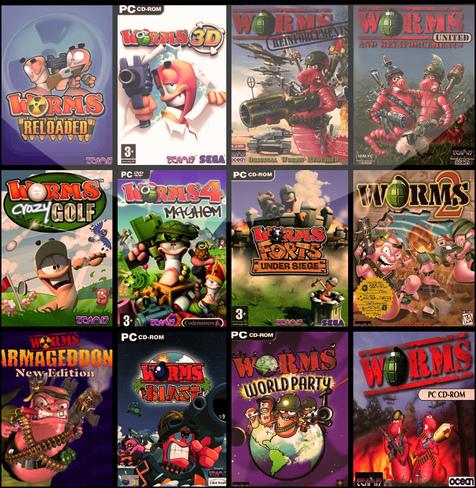 سلسلة لعبة Worms Games Full Collection كاملة بجميع اجزائها 129