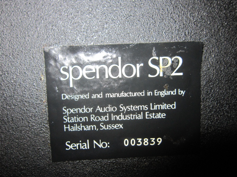 Speaker Spendor SP2 (used) SOLD Img_0321