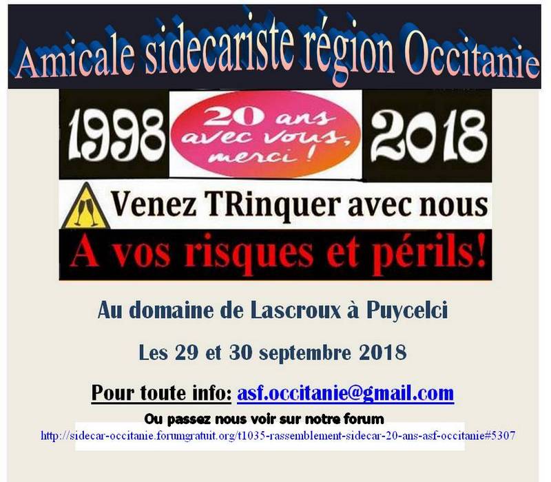 les 20 ans de l'ASF région OCCITANIE à Puyclci (81)  les 29 et 30 septembre 2018 Occita10
