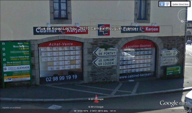 STREET VIEW : les bornes et les plaques Michelin Bretag10