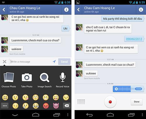 Facebook Messenger cho phép gửi tin nhắn âm thanh 13572810