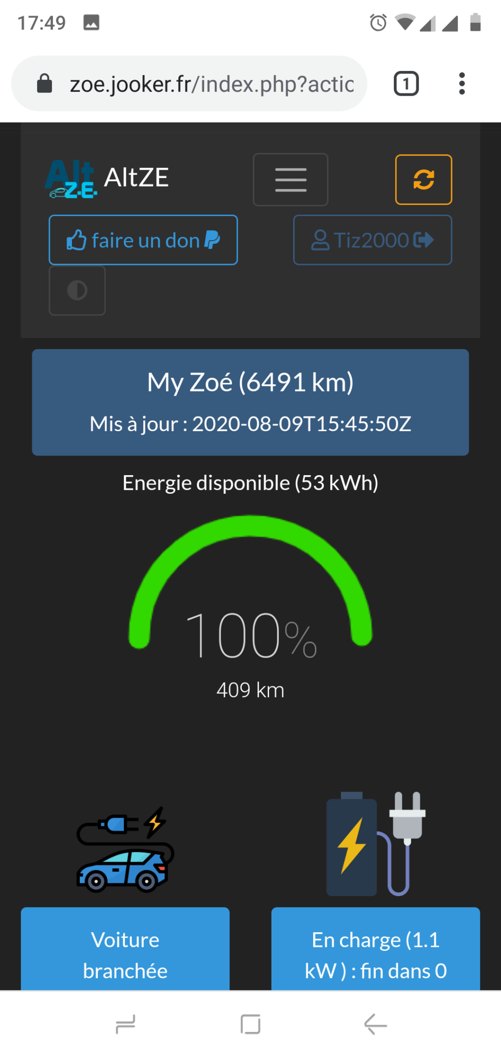 ZE50 : Estimation de la capacité utile de la batterie grâce à vos trajets - Page 14 Screen16