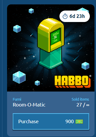 Furno Room-O-Matic acquistabile su nft.habbo.com Immag450