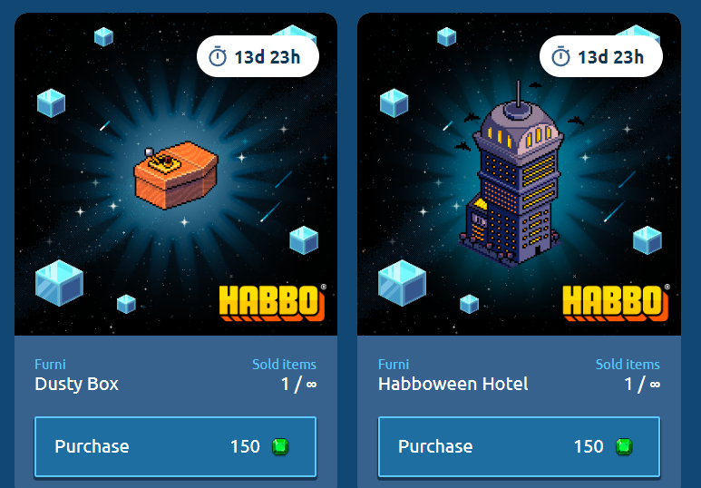 Scatola Polverosa e Habboween Hotel nello shop Collectibles Immag705