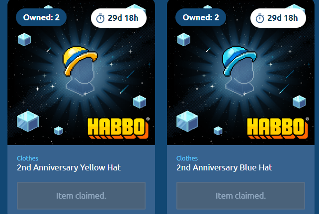 Habbo - Cappelli 2° anniversario Habbo NFT disponibili per il riscatto Screen28