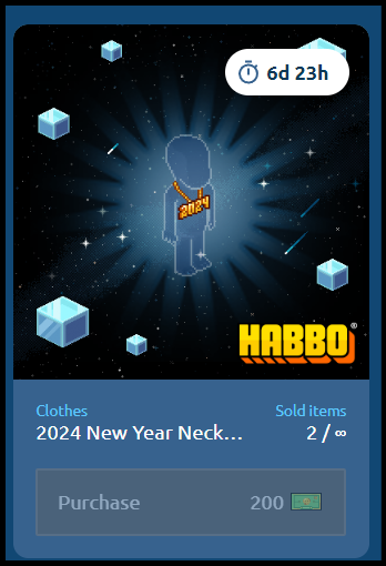 Habbo - Collana di capodanno 2024 su nft.habbo.com Screen75