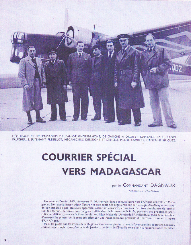 [HELLER] Octobre 1937, l'AMIOT 143 F-AQDZ part pour MADAGASCAR ... Réf 80390 - Page 6 Amiot_11