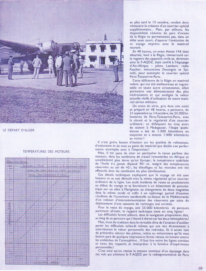 [HELLER] Octobre 1937, l'AMIOT 143 F-AQDZ part pour MADAGASCAR ... Réf 80390 - Page 6 Amiot_12