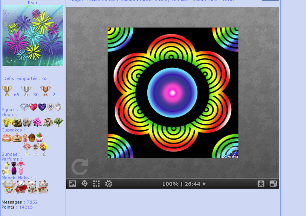 Puzzle #0428 / Rainbow flower #13 by Mimosa Mimo10