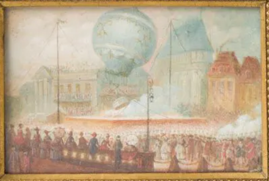 Montgolfier et Montgolfiere, ballon à Versailles Scree735