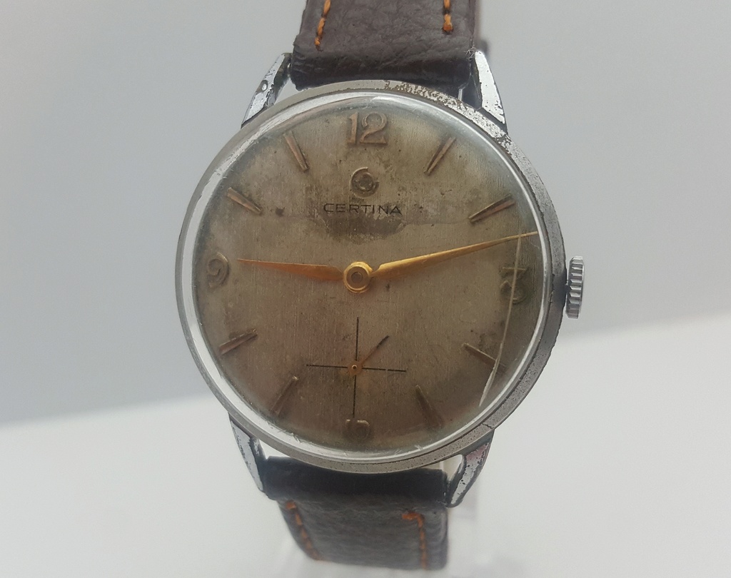 [Vendido] Relógio Certina c/34 mm (cal. 28-10) 17J  p/ restauro c/ mov. revisto p/ relojoeiro 0311