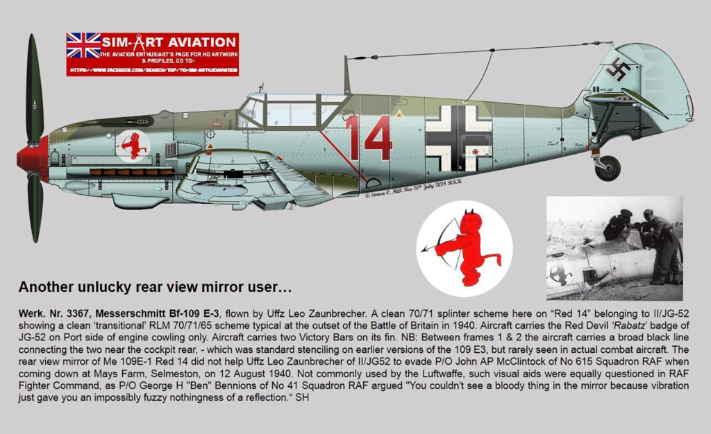 MESSERSCHMITT BF 109.E.1 JG52 Leo ZAUNBRACHER France 1940 Messer23