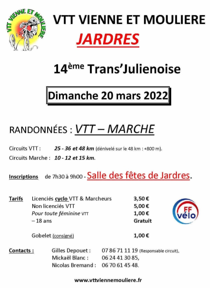 14ème Trans' Julienoise. Jardres. 20 Mars 2022 Flyer_10