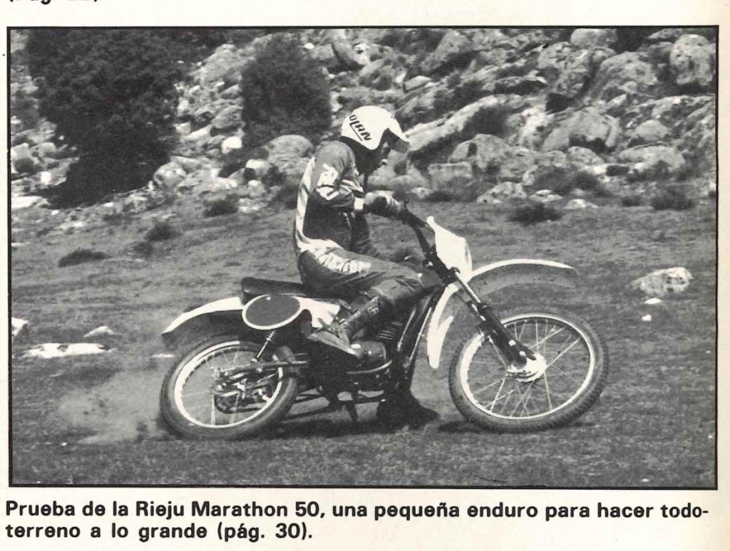 Prueba Rieju Marathon 50 revista Motociclismo 1982 20220710