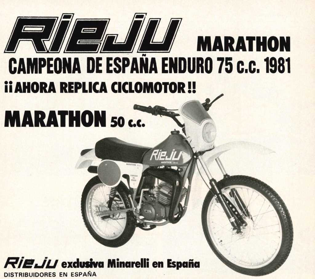 Prueba Rieju Marathon 50 revista Motociclismo 1982 Follet10
