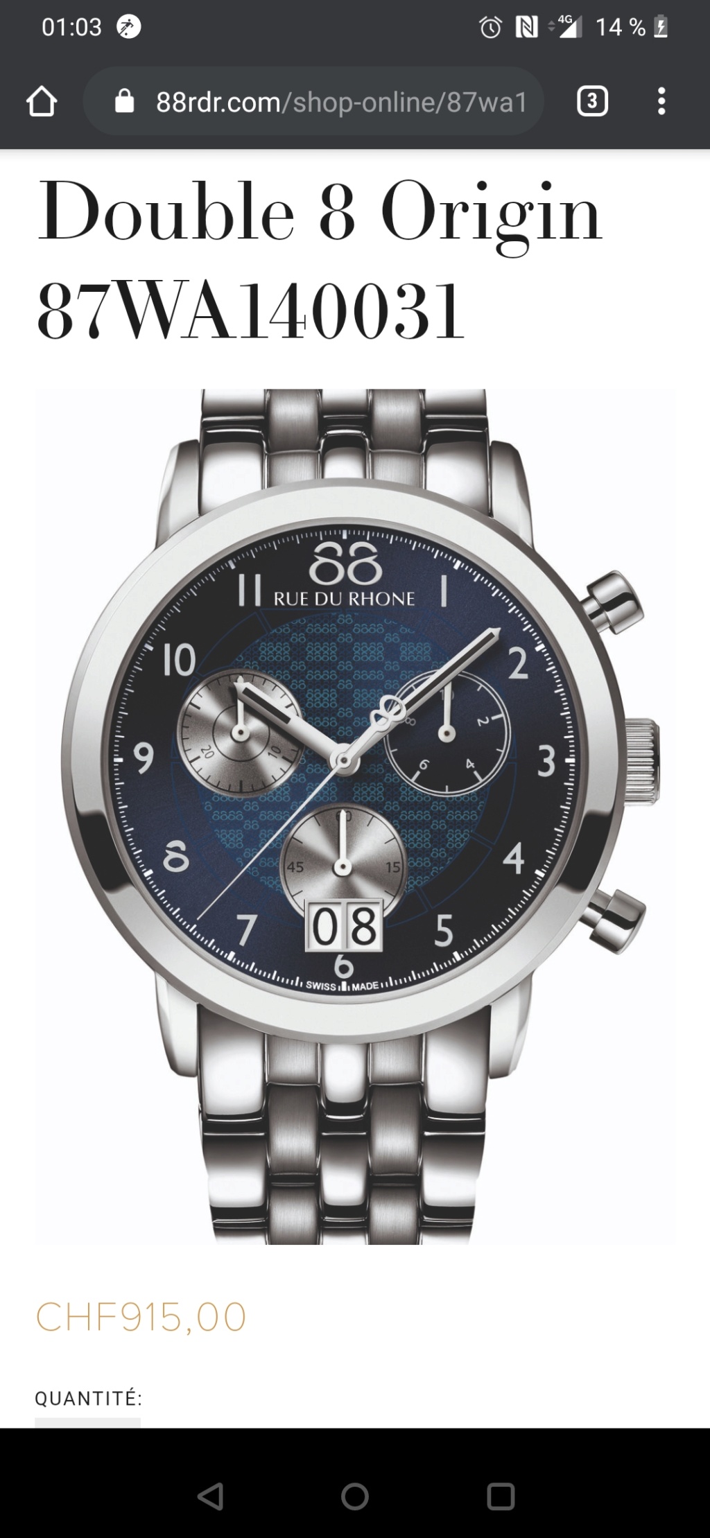Montre 88 rue du rhone avis hotsell