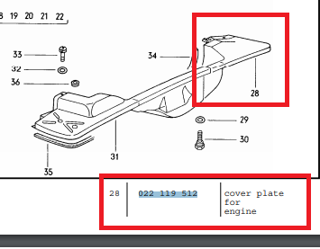 Tole moteur ref 022 119 512  Piece_10