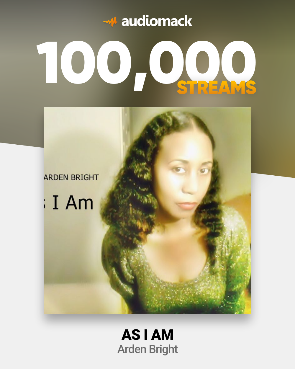 As I Am gained 100,000 streams  Unname12