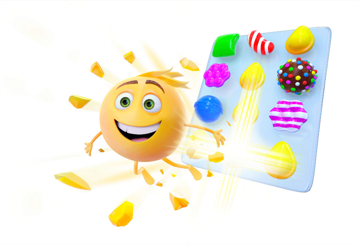 Candy Crush Saga dévoile les niveaux aux couleurs du film "Le Monde Secret des Emojis" Cid_im11