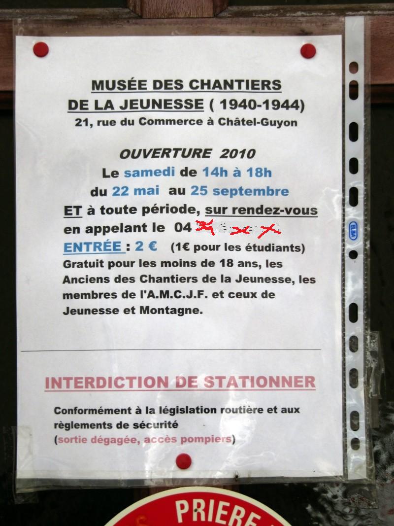 le musée des Chantier de Jeunesse de Châtelguyon Cat10