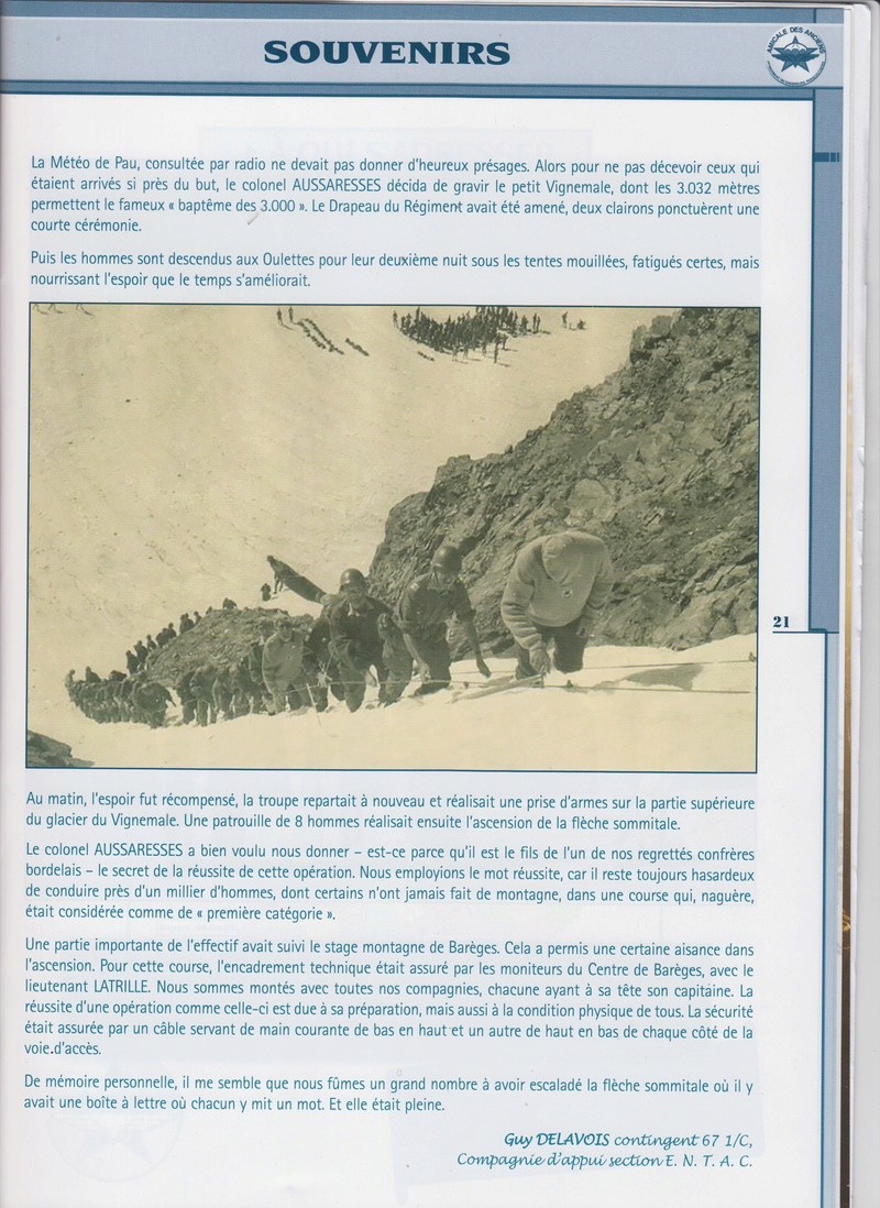 Quand tout un régiment, le 1er RCP...part à l'assaut du Vignemale (3298m) le 5/6/7 septembre 1967) Le colonel Aussaresses Chef de Corps du 1er RCP a bien voulu nous donner le secret de cette opération Quand_11