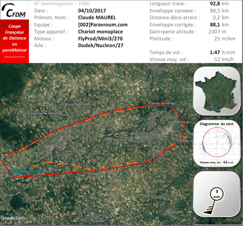 1680 - 04/10/17 - Claude MAUREL - 88,1 km - homologué 22_fi605